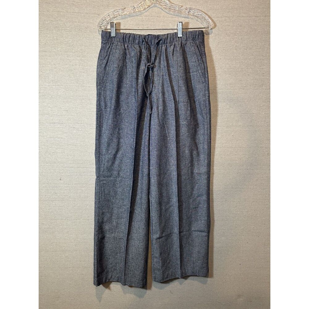 GAP Womens Linen Blend Wide Leg Pants Blue Size S NWOT